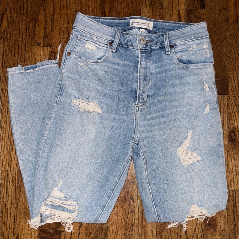 Abercrombie & Fitch Distressed Light Blue Jeans
